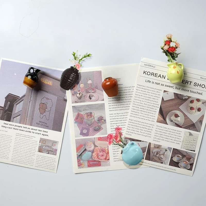 Miniature Magnet Ceramic Vase Decoration / 8vase