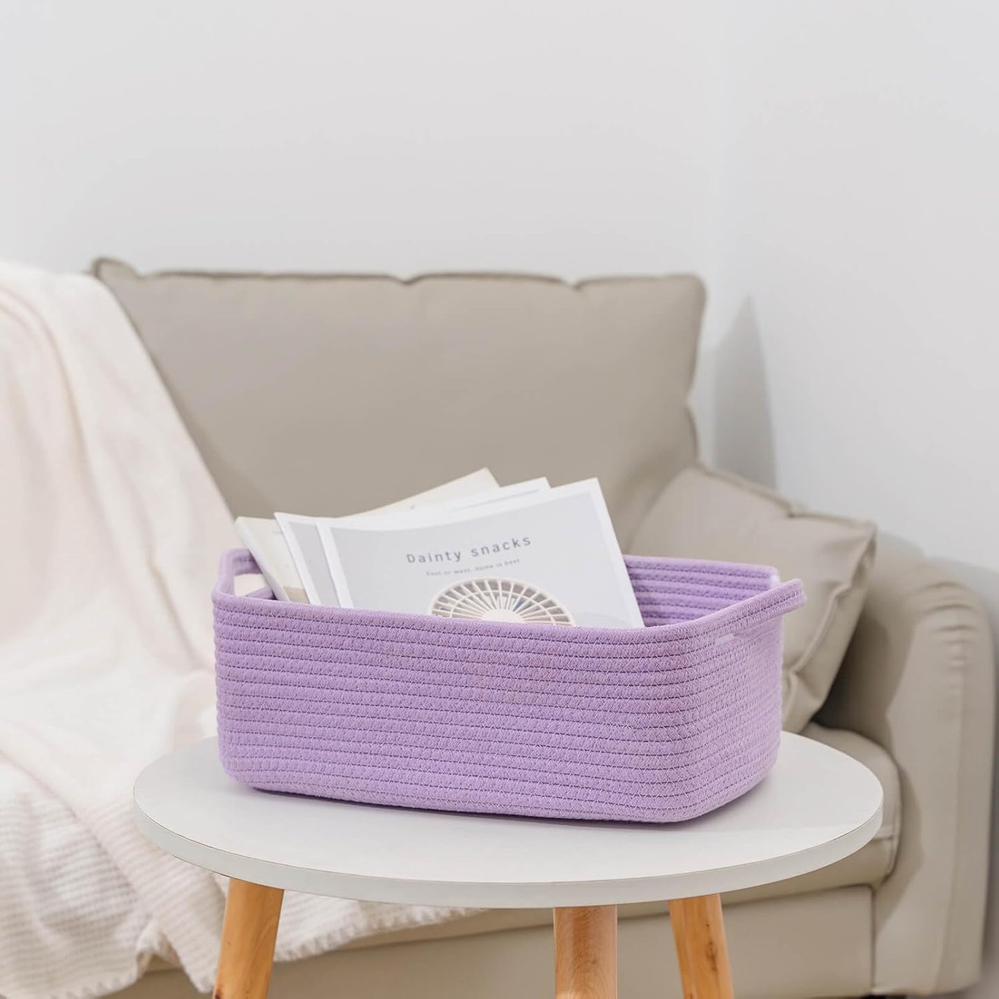 Woven Closet Storage Bin / Purple / 14''x10''x5