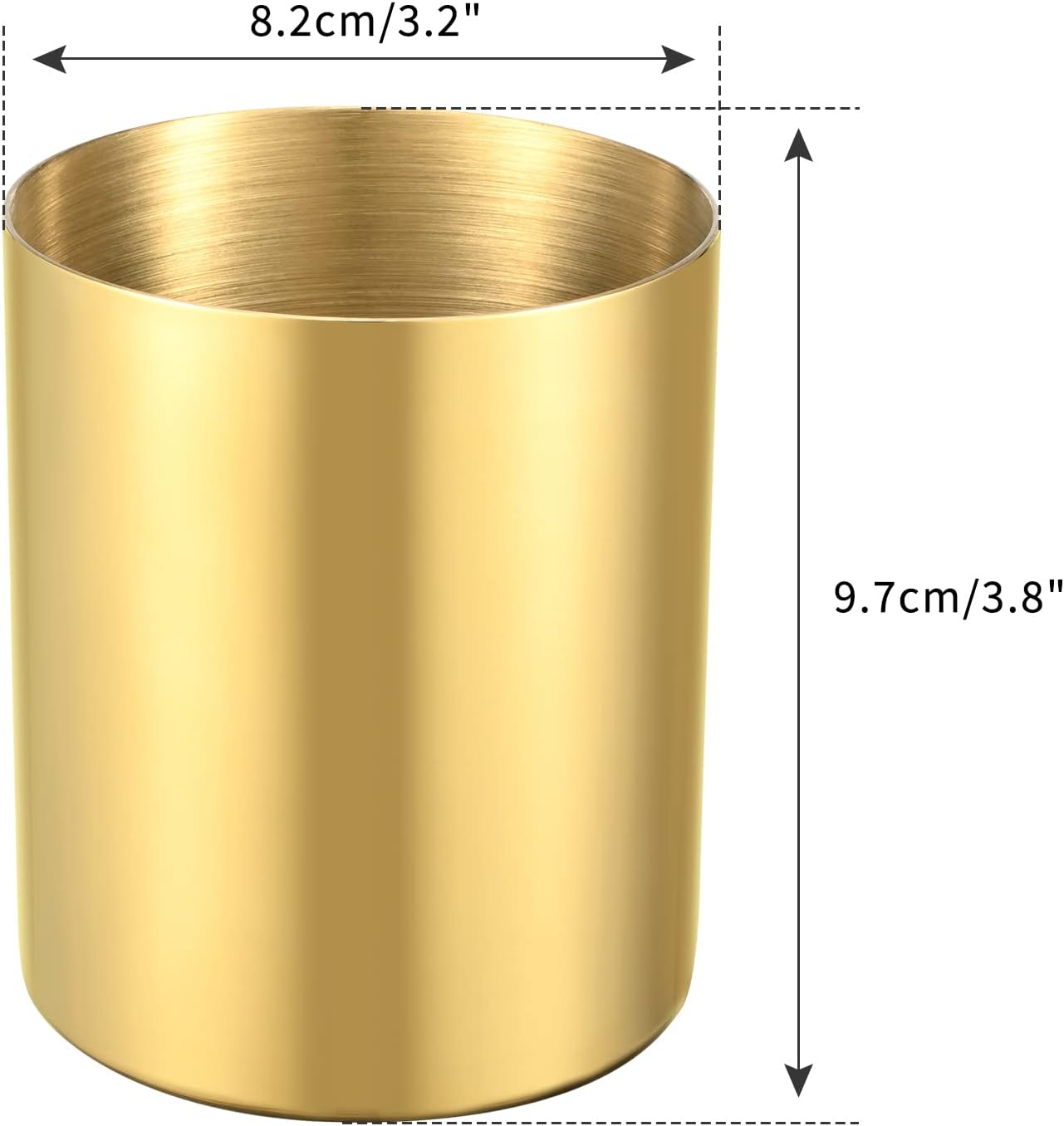 Vacuum Plating Makeup Brush Holder / Gold
