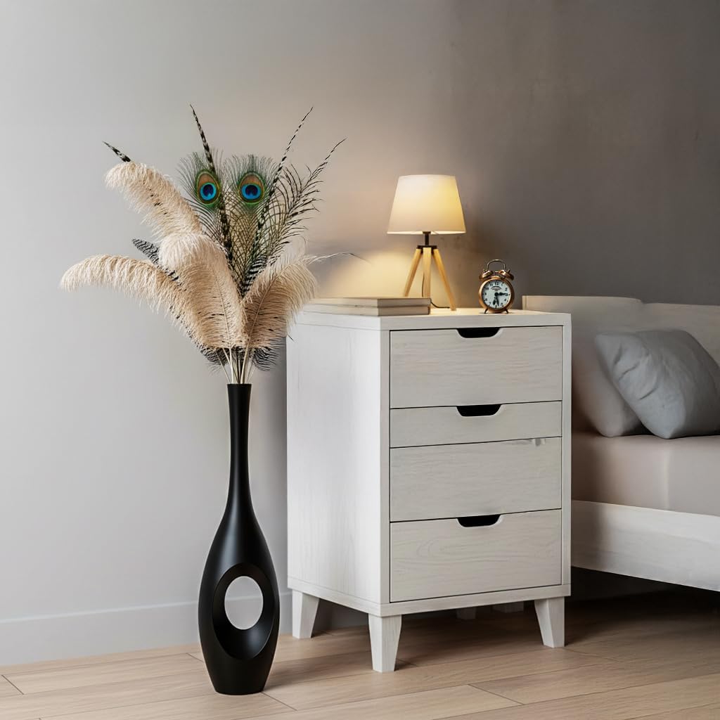 Modern Tall Decorative Vases / Black / 23.6in