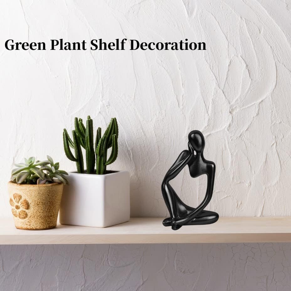 Gold Home Decor Thinker Statue Accents / Black / Large / Set of 3