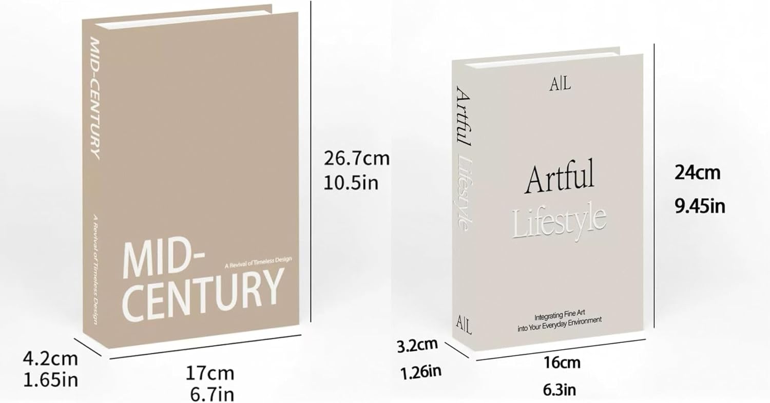 Modern Minimalist Faux Book / E4 / Set of 2
