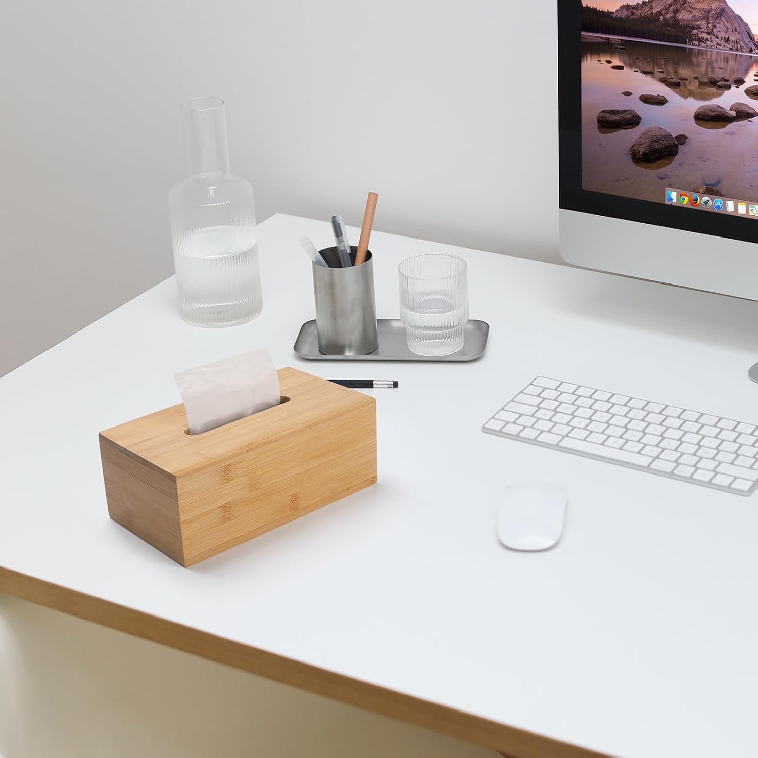 Wood Tissue Box Holder / Rectangular