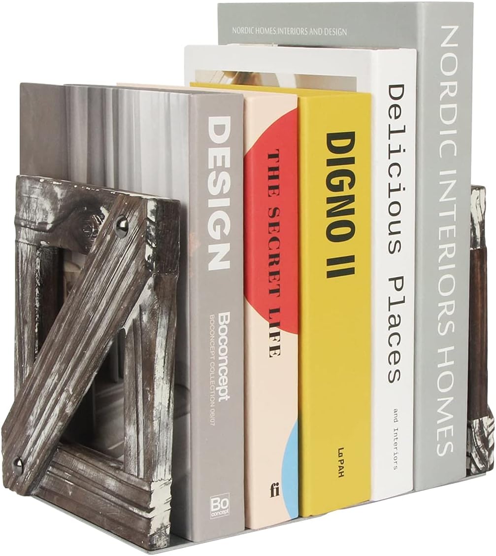 Rustic Bookends 1 Pair / Rustic Wood