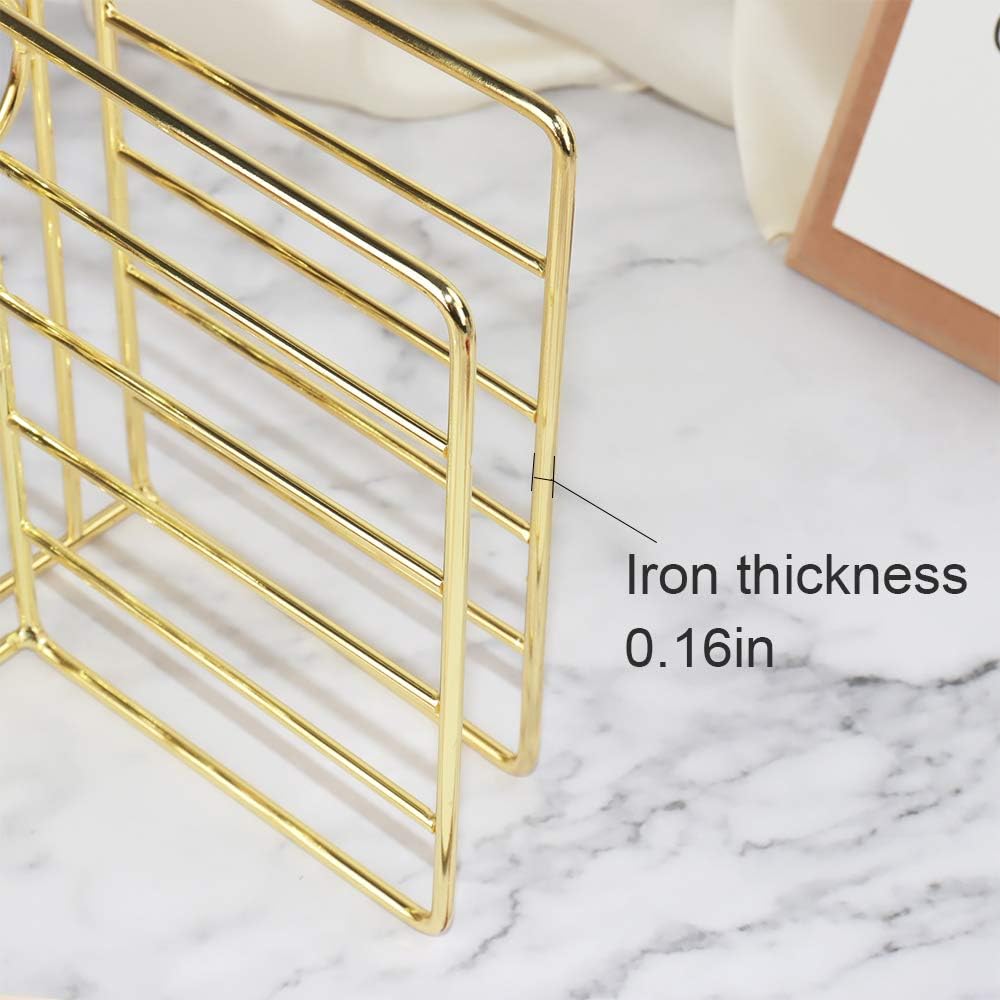 Metal Gold Bookends / Gold Circle / 5.3 x 3.9 x 7.6