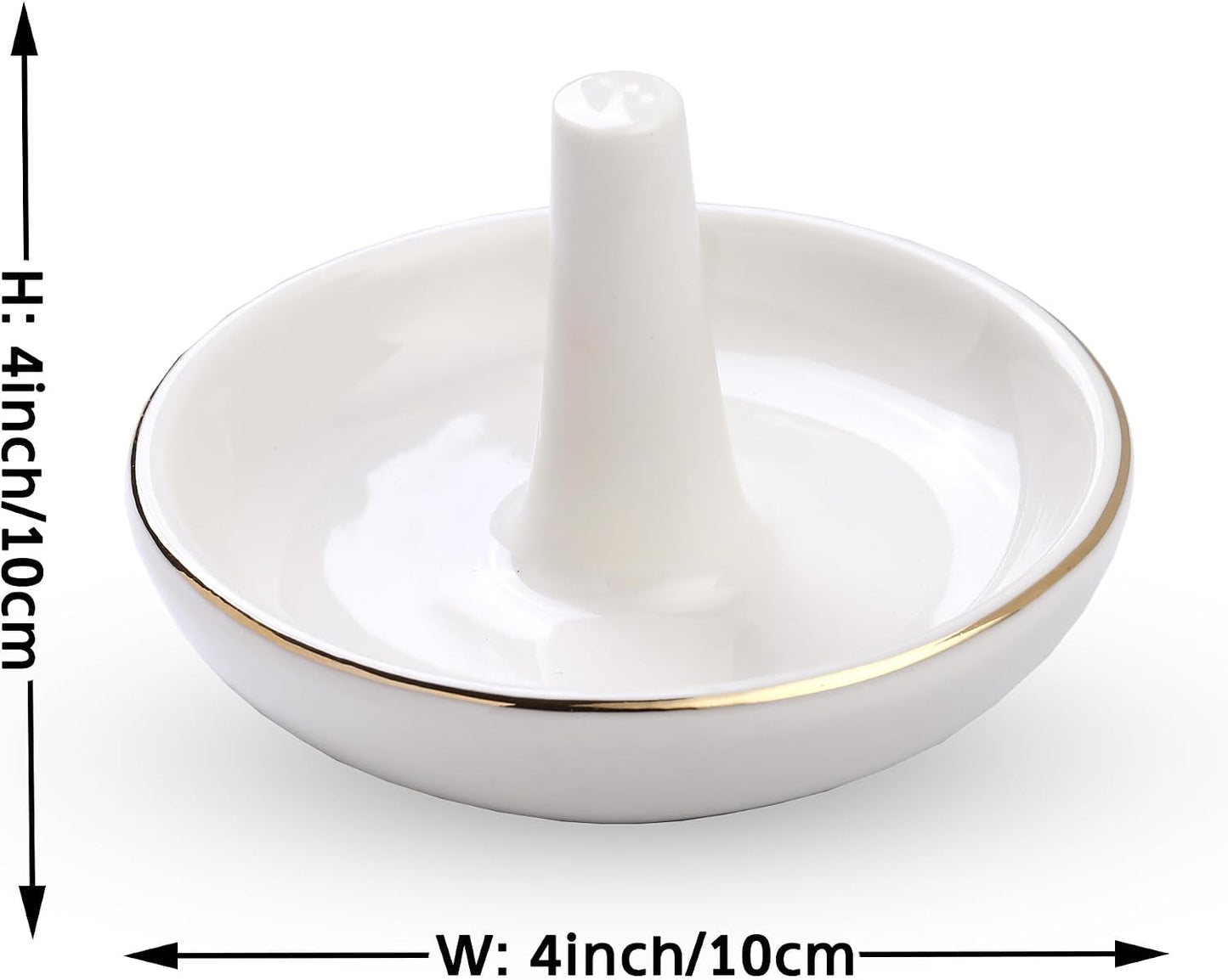 Ceramic Holder for Rings Earrings Necklace / White Ring Holder