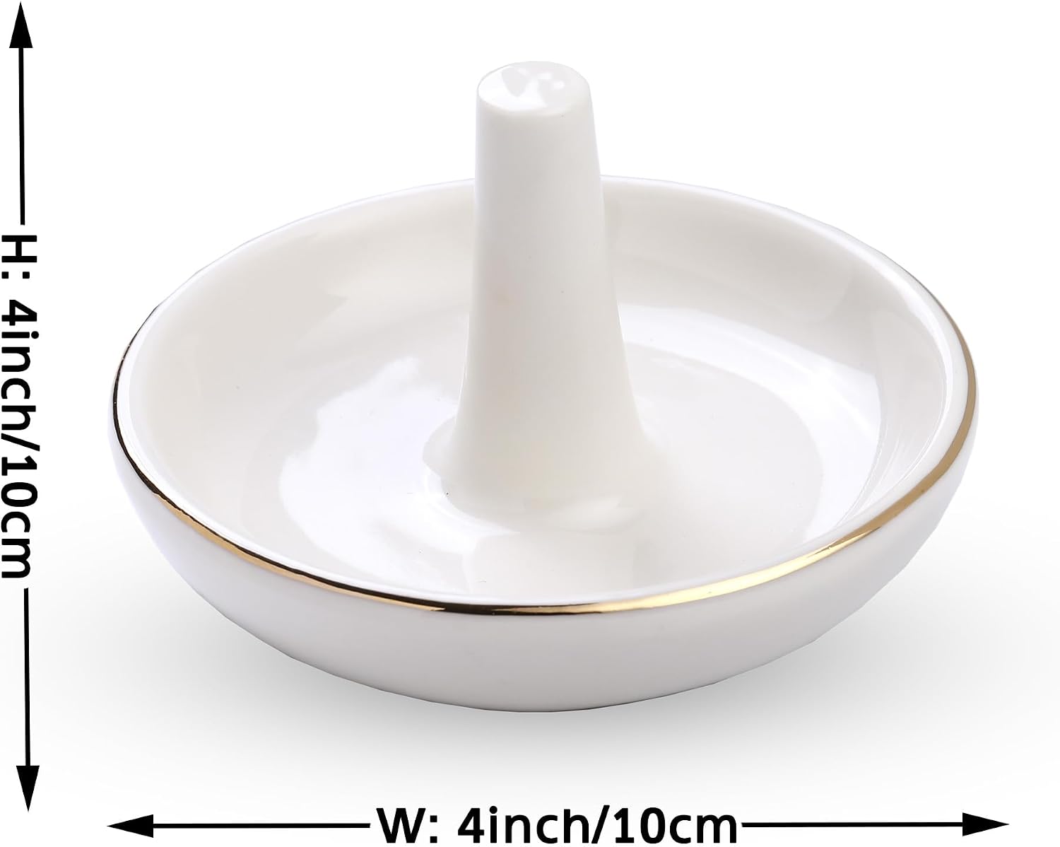 Ceramic Holder for Rings Earrings Necklace / White Ring Holder