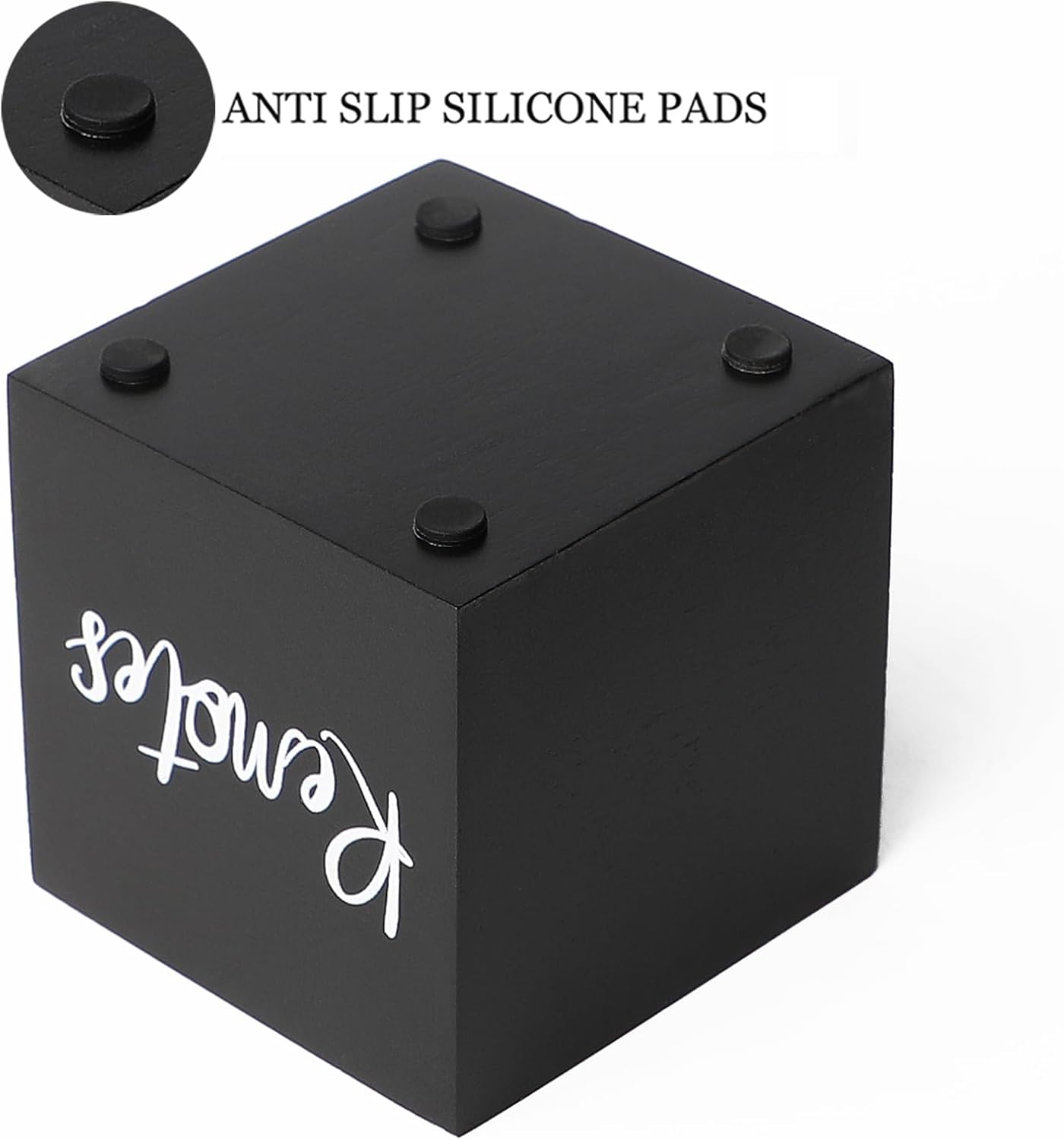 Wood Remote Control Holder / Black / S,for 2 or 3 Remote Controls