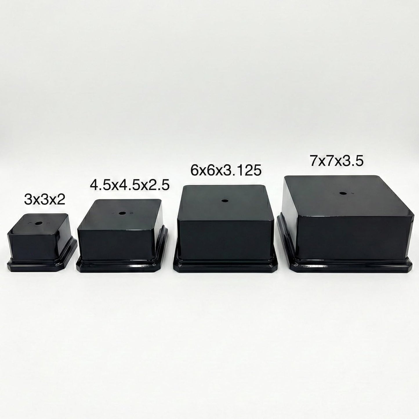 Gloss Display Base / 4.5 x 4.5 x 2.5 / Black