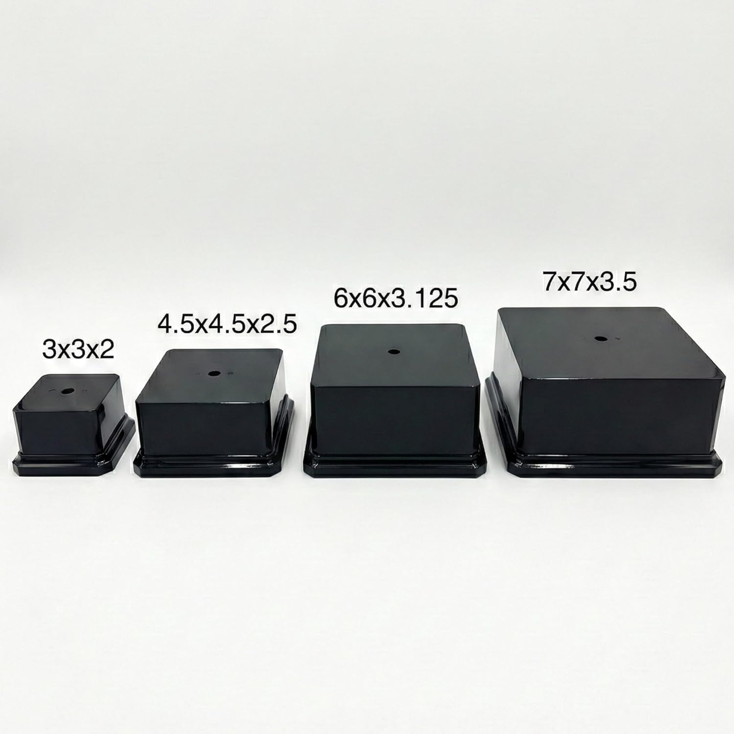 Gloss Display Base / 4.5 x 4.5 x 2.5 / Black