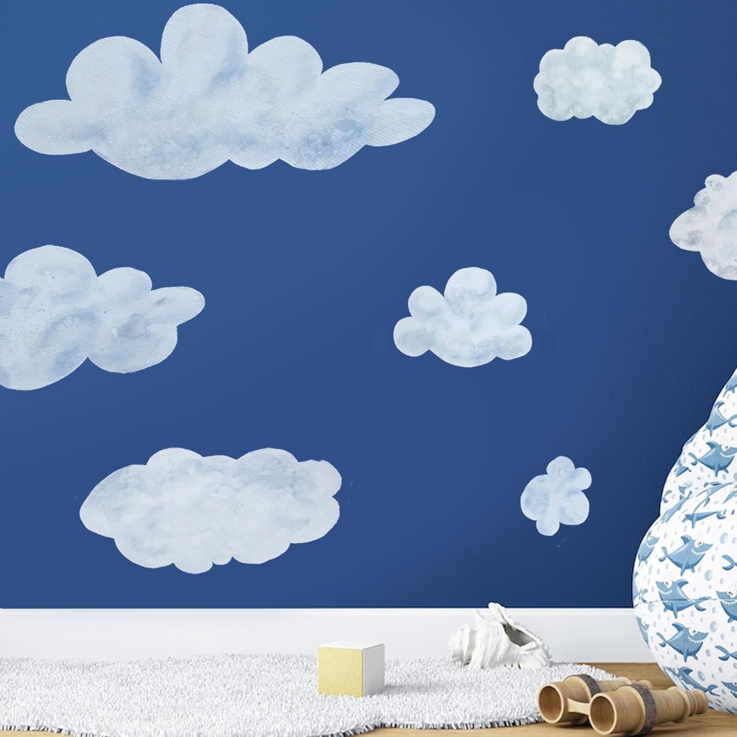 Large Cloud Wall Decals / Blue
