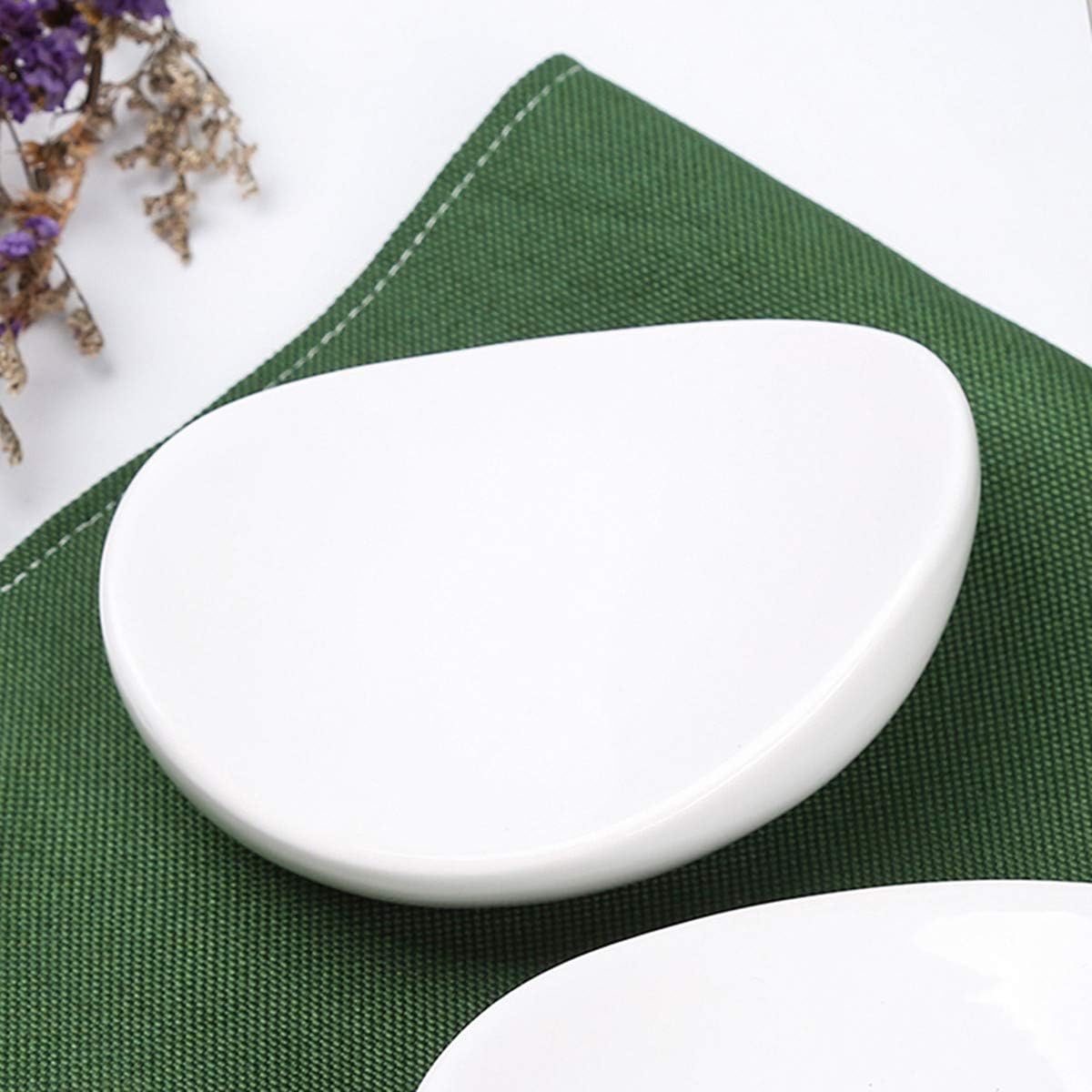 Ceramic Soap Dish Holder / White