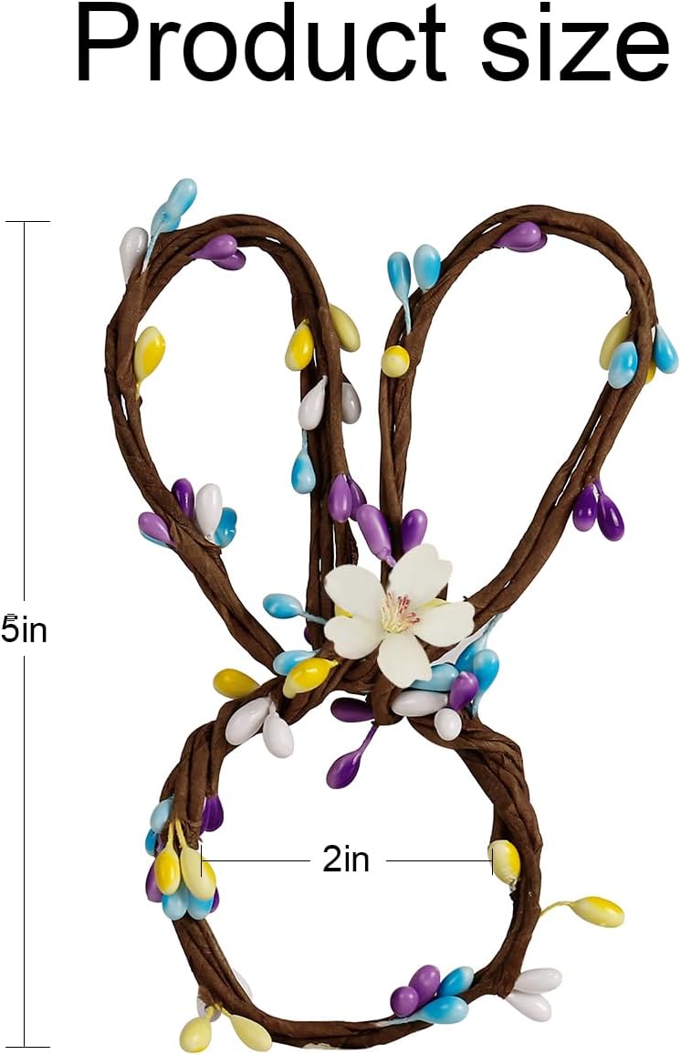 Flower Napkins Holder / Rattan Bunny / Set of 8