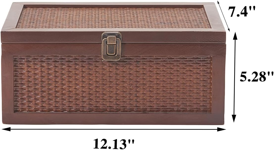 Rattan Decorative Boxes / Brown / Set of 2