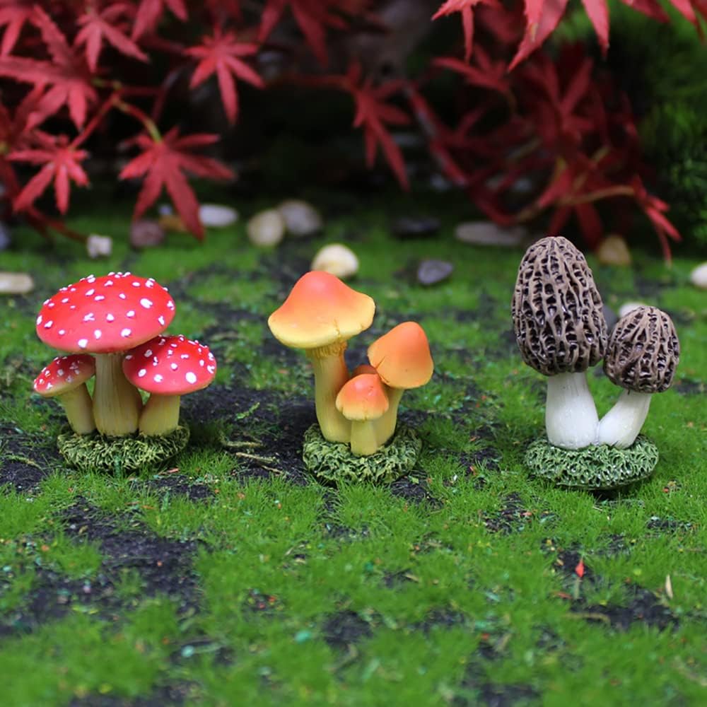 Mushroom Figurines / Set of 6