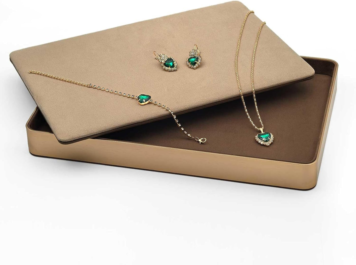 Metal Jewelry Tray, Valet Tray, Bedside Table and Desktop Organizer. It is Stackable and can be Used to Display