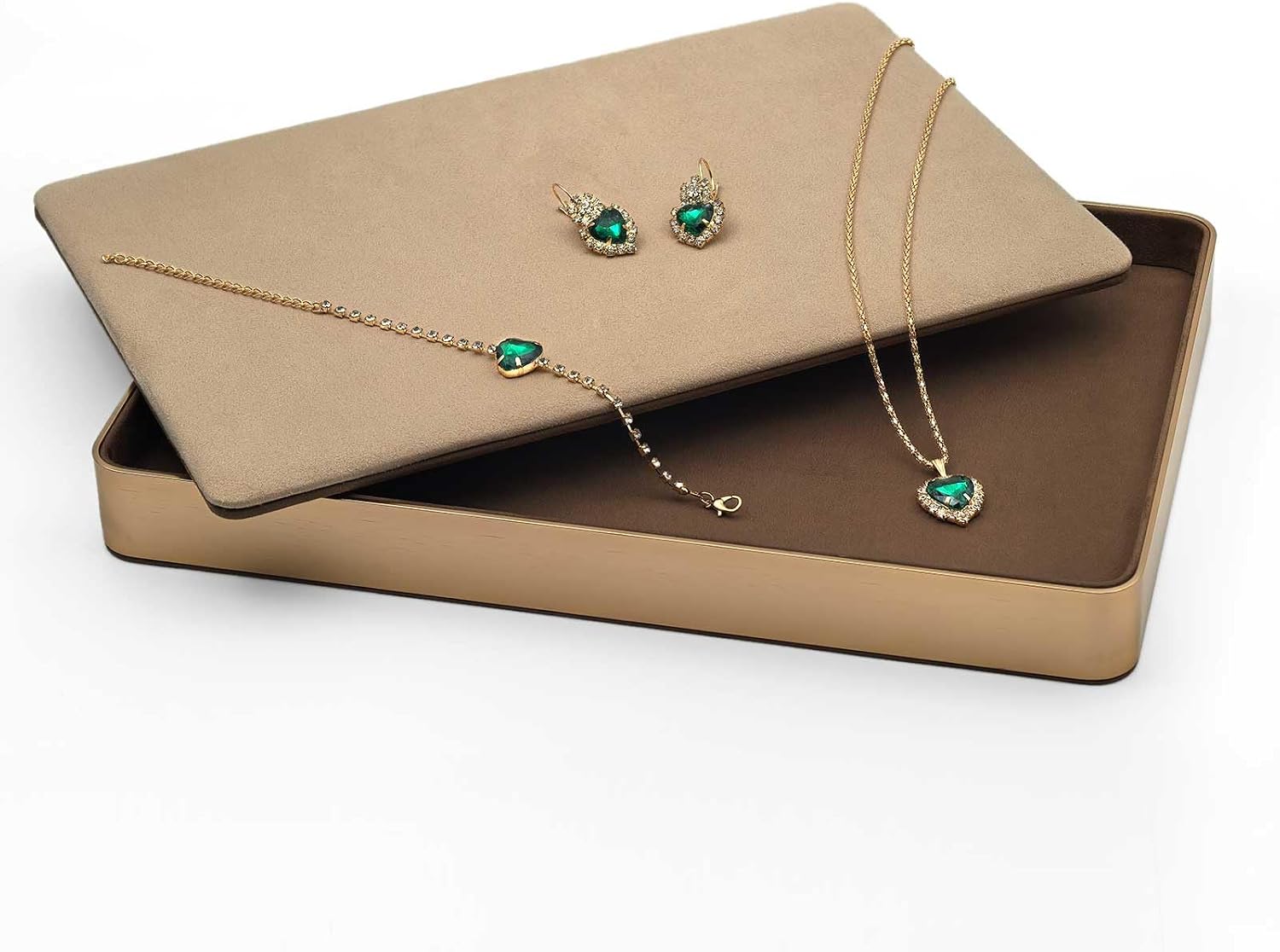 Metal Jewelry Tray, Valet Tray, Bedside Table and Desktop Organizer. It is Stackable and can be Used to Display