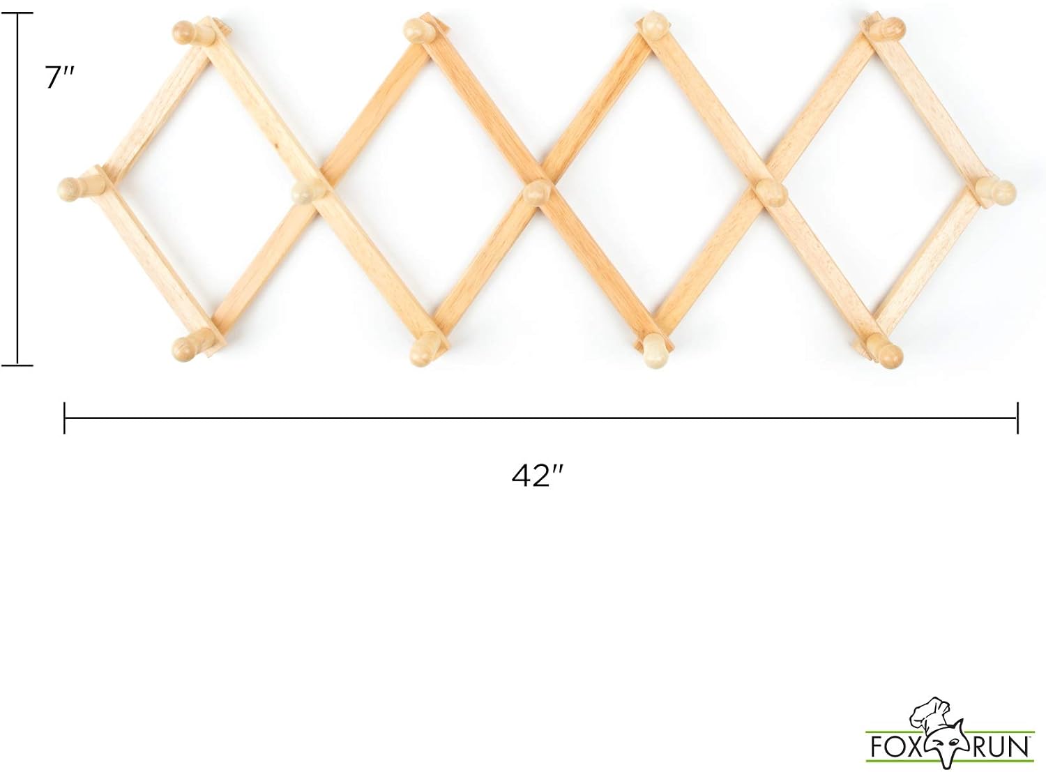 Fox Run Expanding Beechwood Coffee Mug Wall Rack