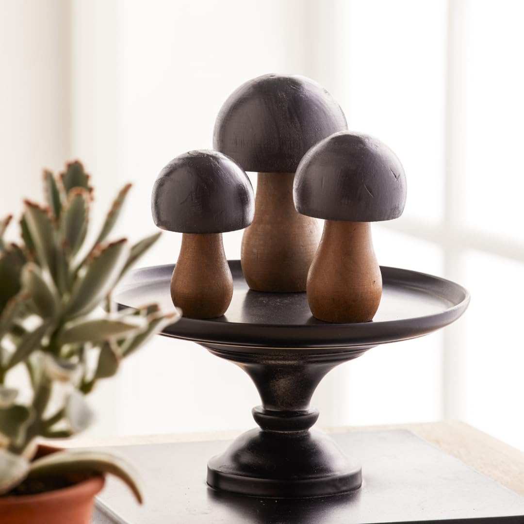 Charming Nature Inspired Gift / Black Gray 6 / Set of 6
