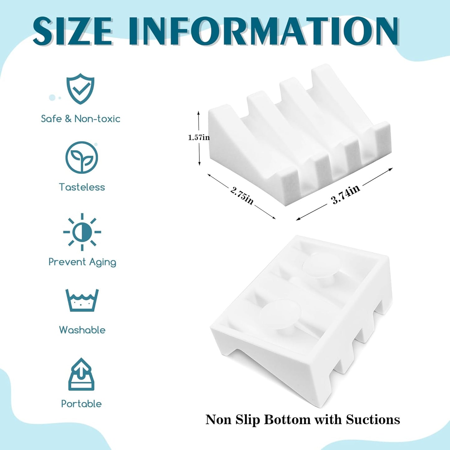 Soap Dish Holder for Shower / White