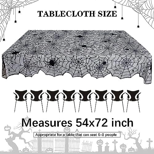 Halloween Lace Tablecloths Black Table Cloths Spiderweb Table Fabrics Decor