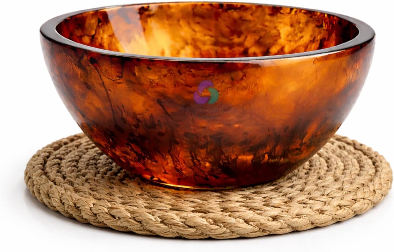 Elegant Handcrafted Resin Bowl / Tortoise