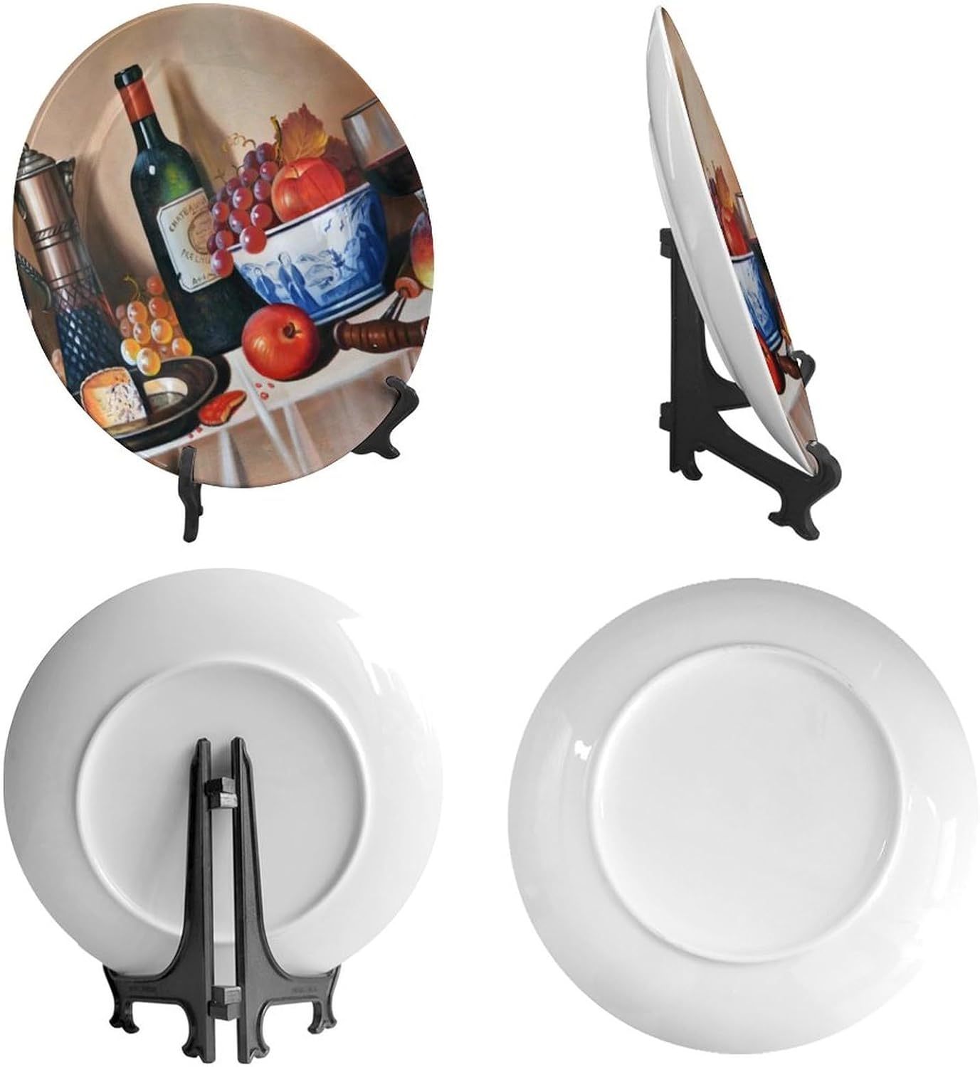 Stand / Decorative Plate Holder / 8 Inch / Cheese Makes Wine Taste Better