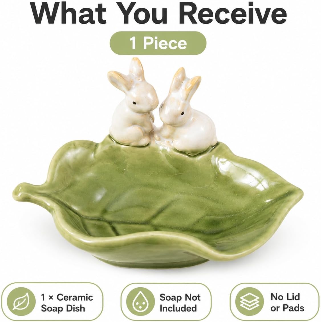 Bunny Countertop Tray / Green