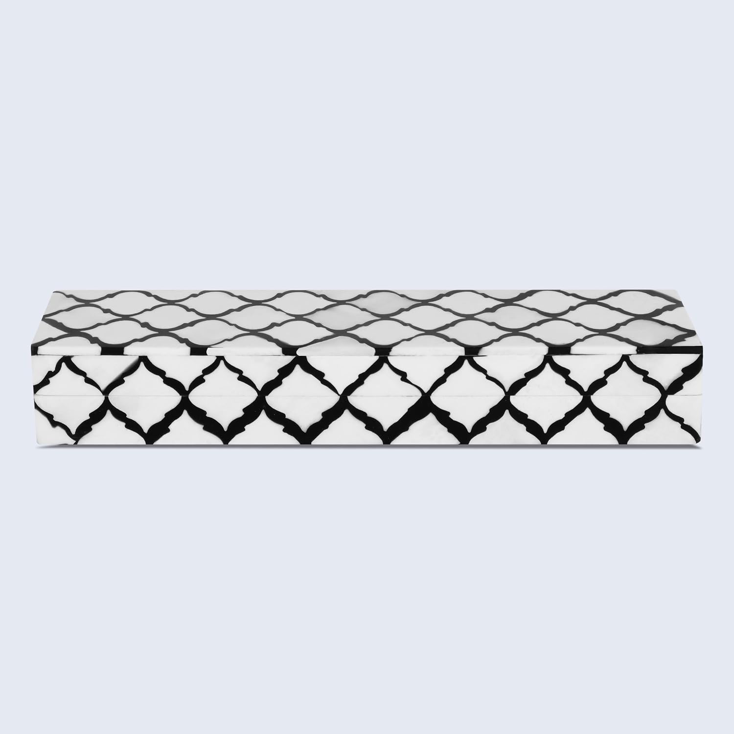 Moroccan Remote Control Holder Box / MUMTAZ-B&W / 10 x 2.5 x 1.5