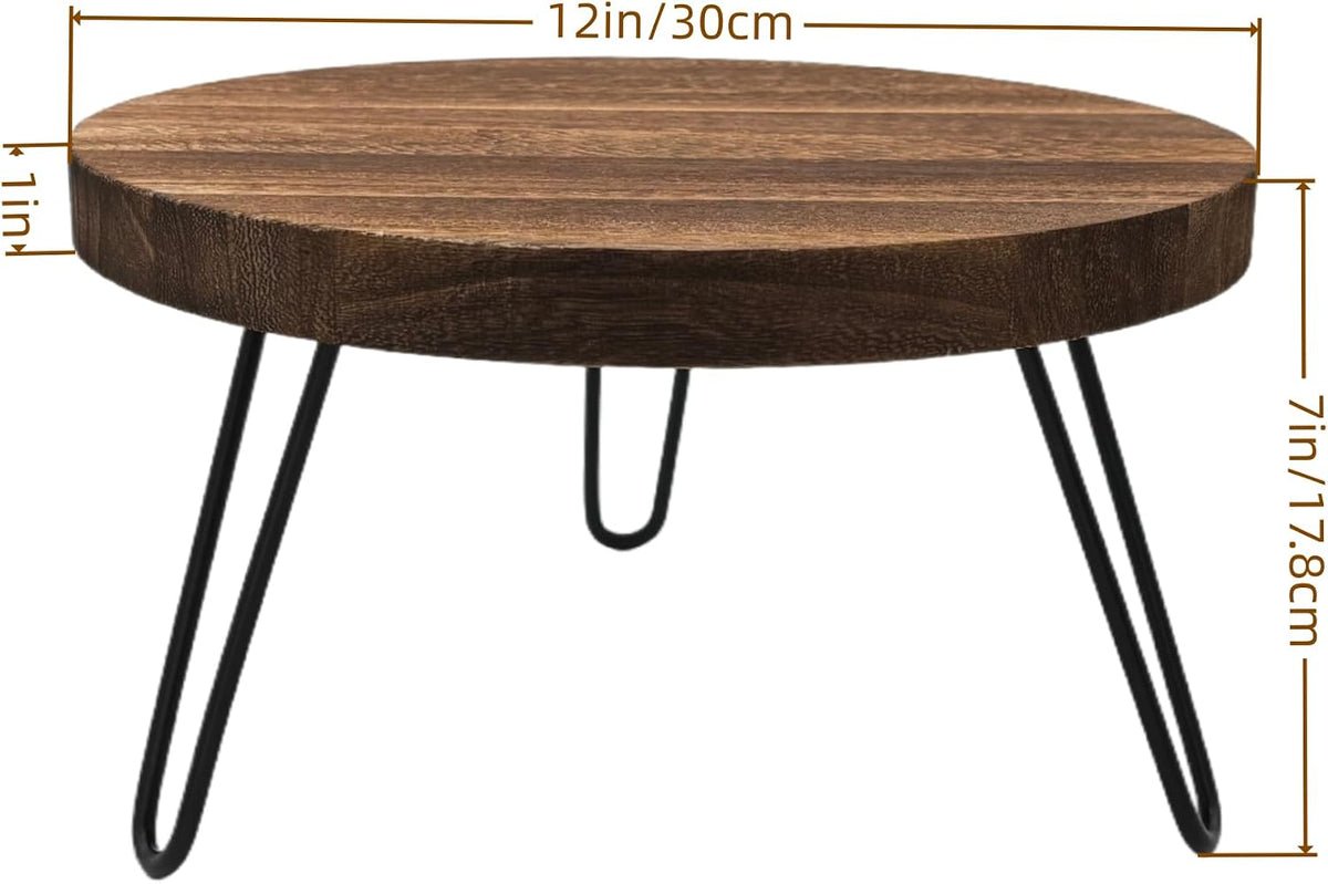 Wood Plant Stand Indoor Outdoor, 12'' Wooden Planter Stands Fit 5-15 in Pot | Plant Stool Flower Pot Stand Gardening