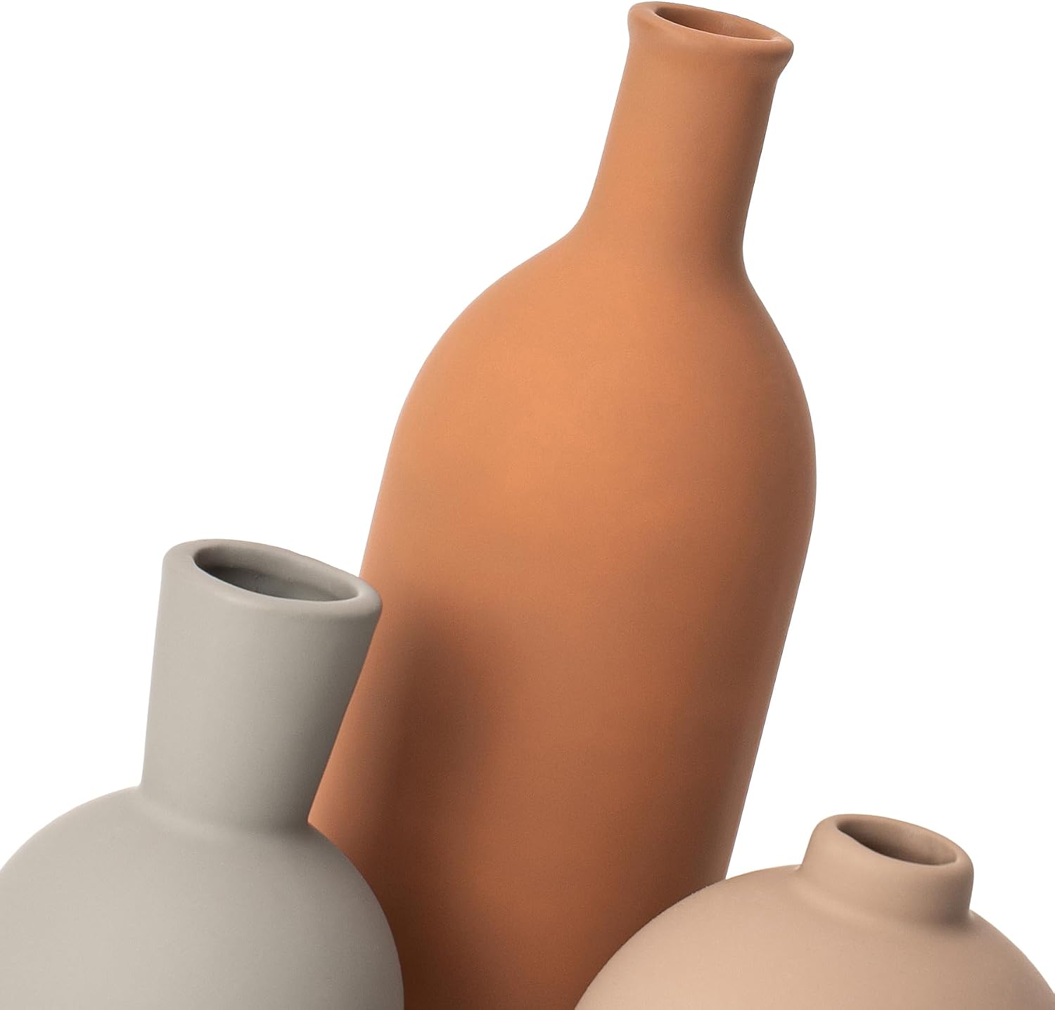 Ceramic Vase / Coffee Mix Set - Gray / Set of 3