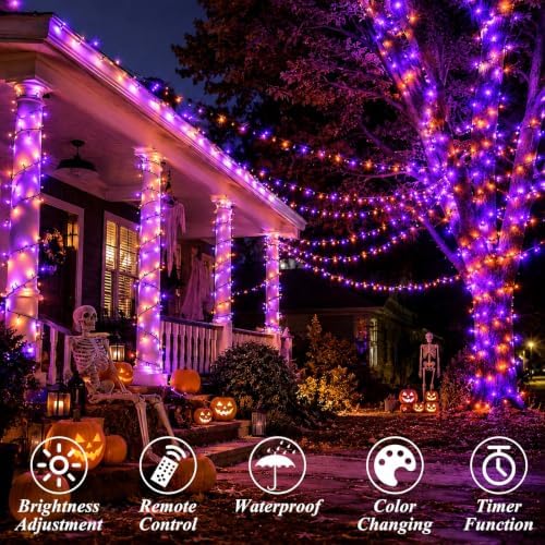 LitHome Color Changing Christmas String Lights Outdoor, 164Ft 500 LED