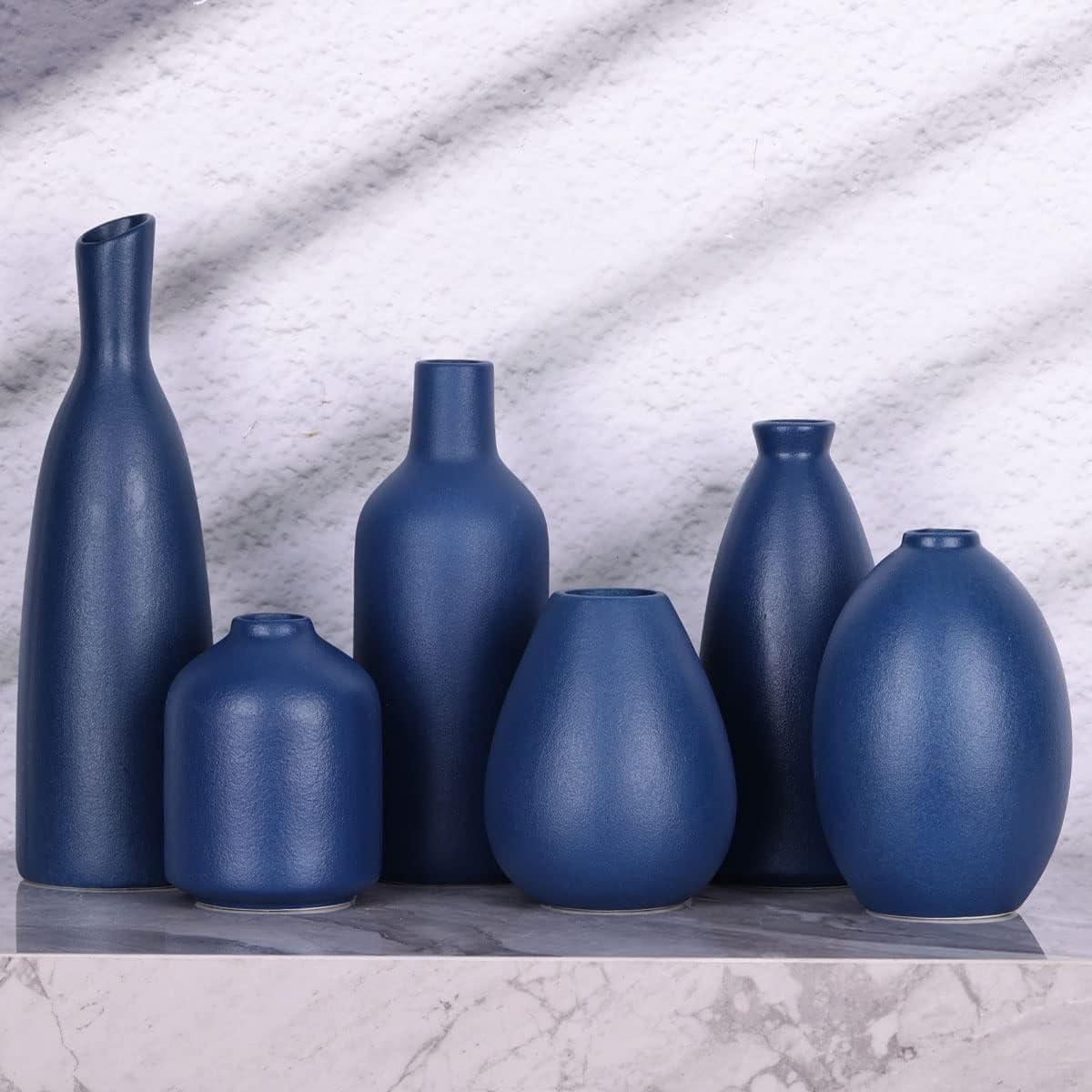 Blue Ceramic Vase / Blue Set / Set of 6