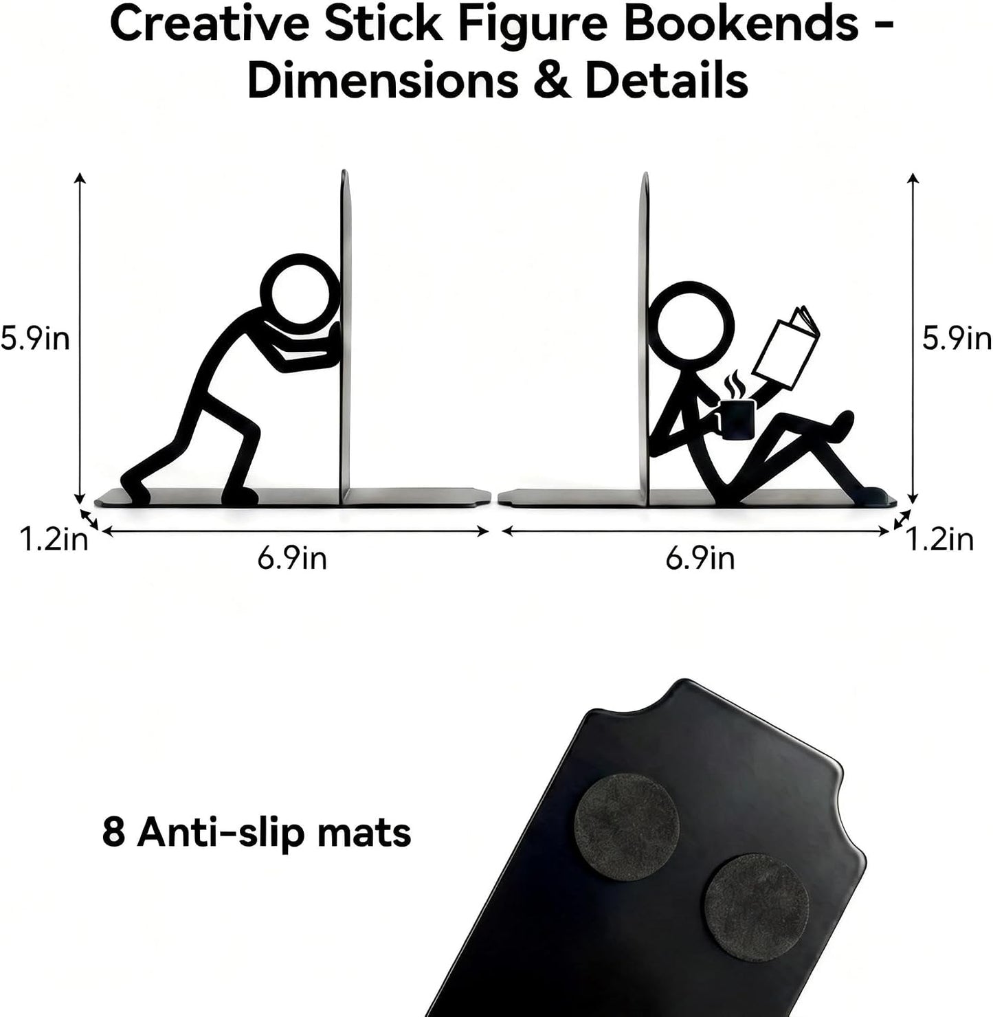 Metal Bookends / Book Ends / People