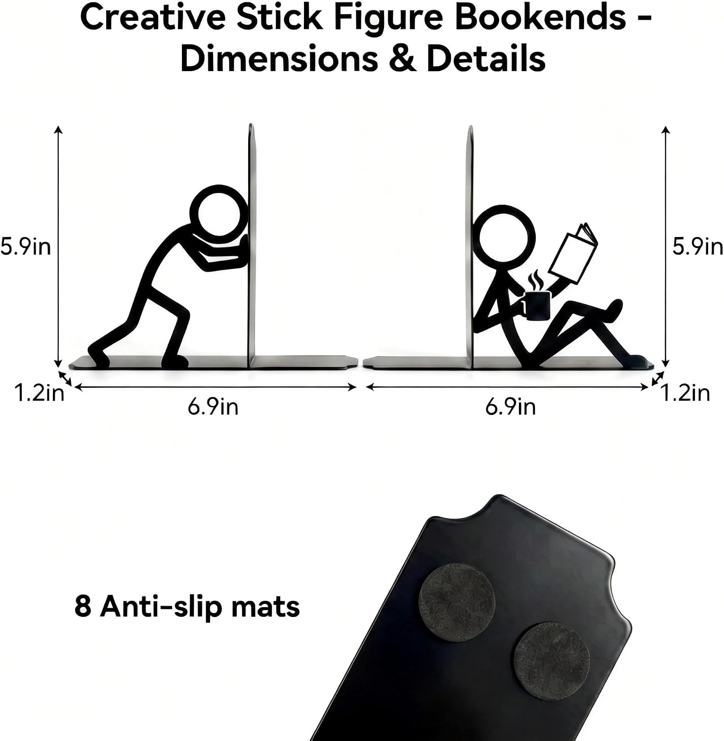 Metal Bookends / Book Ends / People