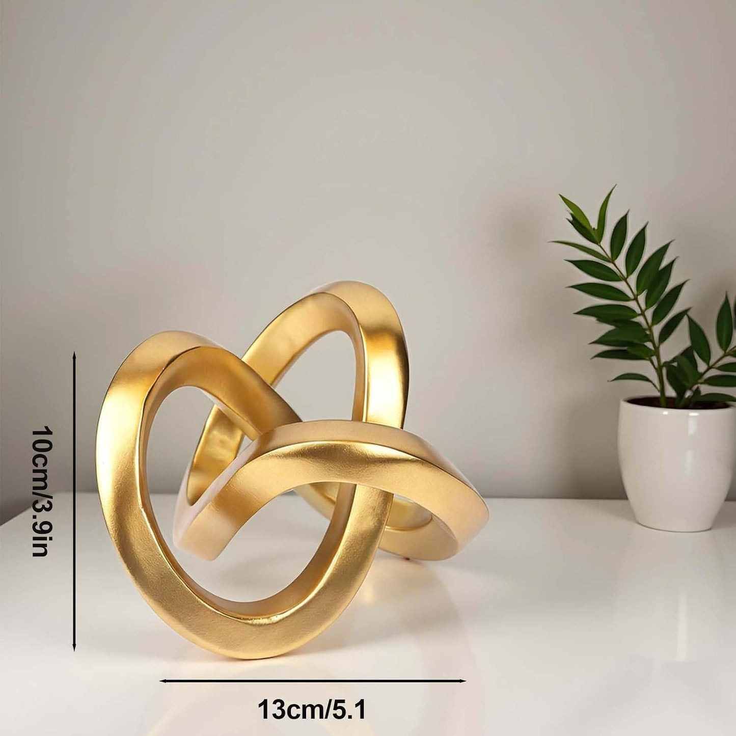 Mid Century Modern Abstract Figurines / Gold