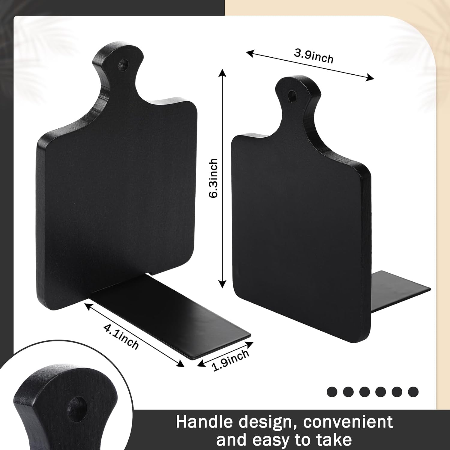 Wood Bookends / Black / Beech