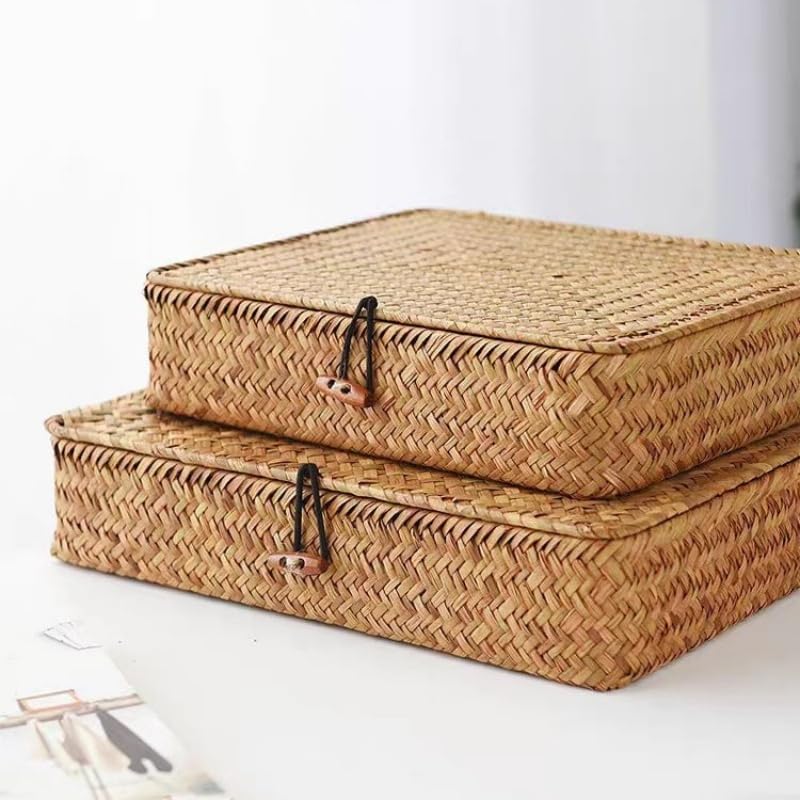 Flat Wicker Basket / Natural
