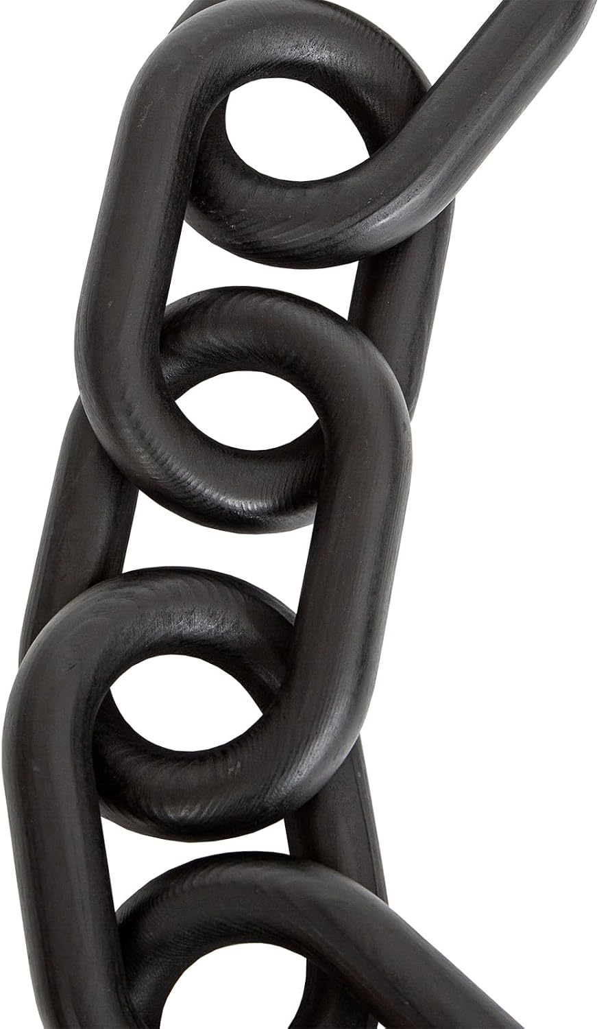 Rustic Wood Chain Link Decor / Black / 22 Inch