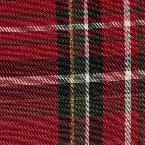 DII Holiday Dining Table & Kitchen Décor Metallic Fabric, Christmas Napkin Set, 20x20, Red Tartan Plaid, 6 Piece