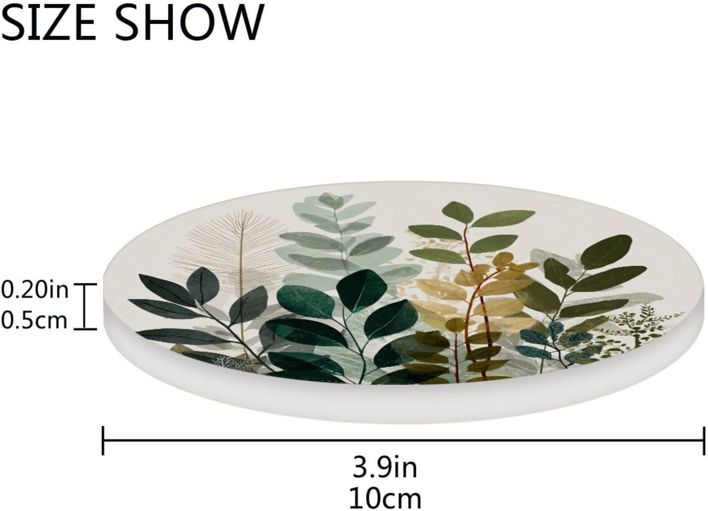 Coasters for Drinks Coaster Drink Set Decorative Coffee Table / Beige Boho Style Leaves28 / 4 Piece