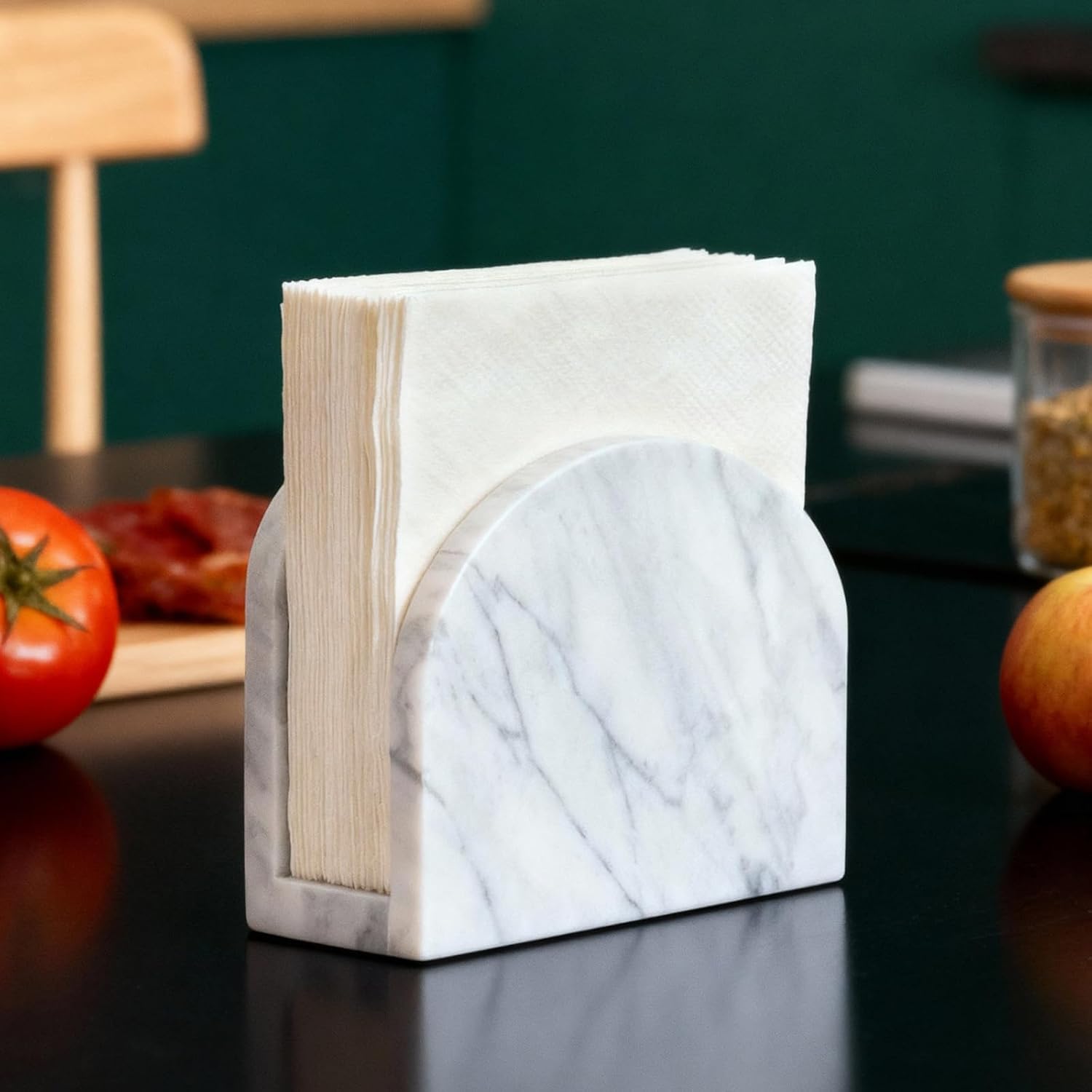 Marble Napkin Holder / White