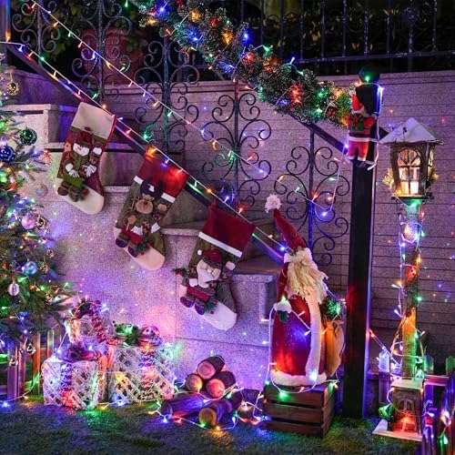 JMEXSUSS 163ft 500 LED Multicolor Christmas Lights Outdoor Waterproof