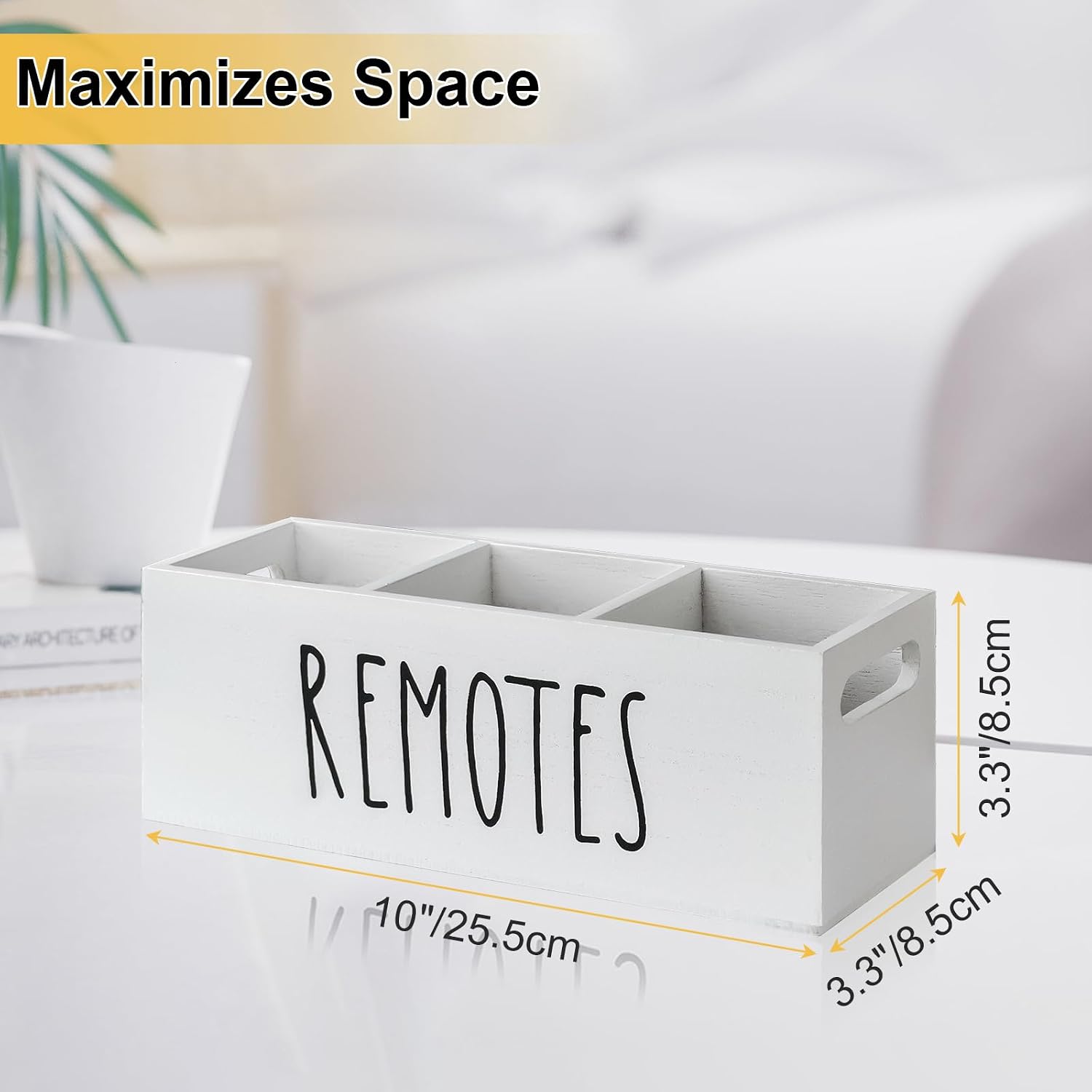 Remote Control Holder / White-3slot