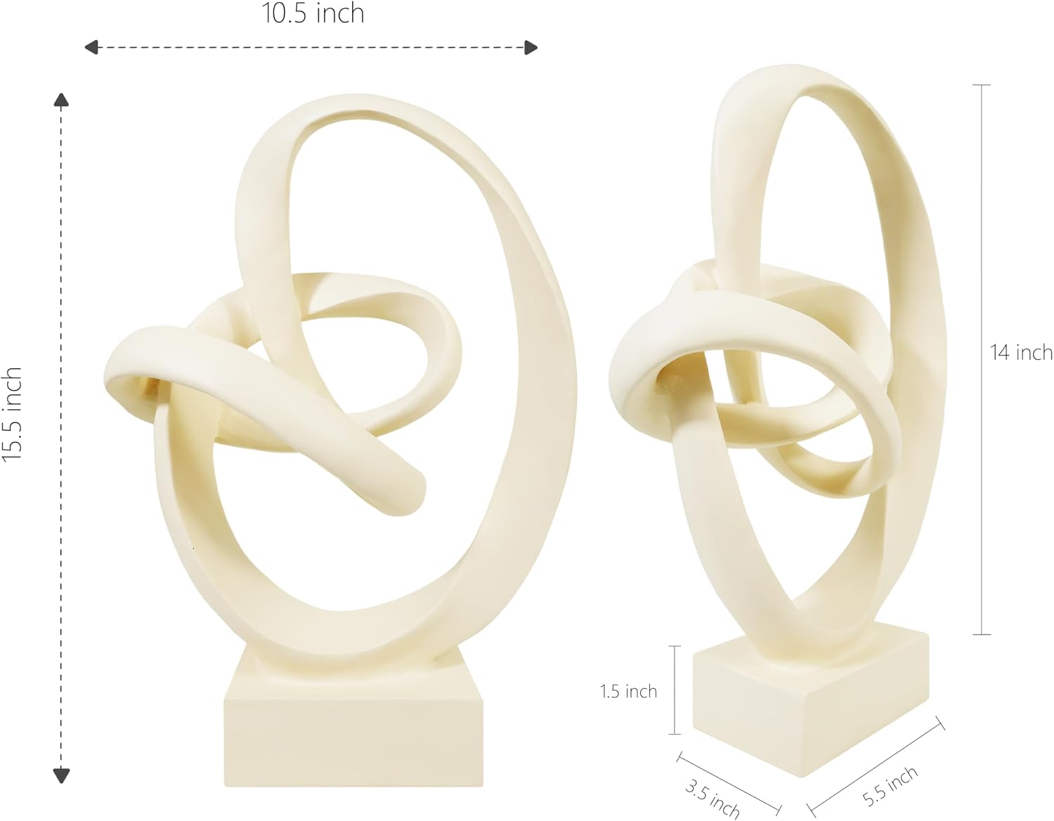 Modern Coffee Table Statues / Beige