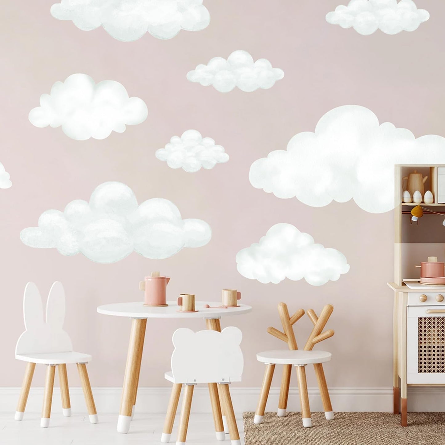 Fabric Large Cloud Wall Decals / Clouds / Set of 9