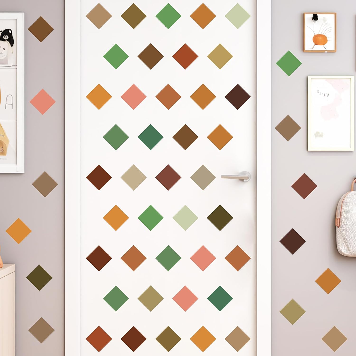 Pixel Wall Decals Geometric Square Wall Stickers Removable Pixel Gamer Vinyl Decals Game / Block