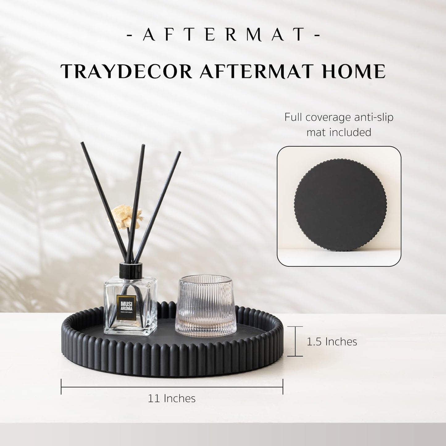 Coffee Table Tray / Black / Set of 11