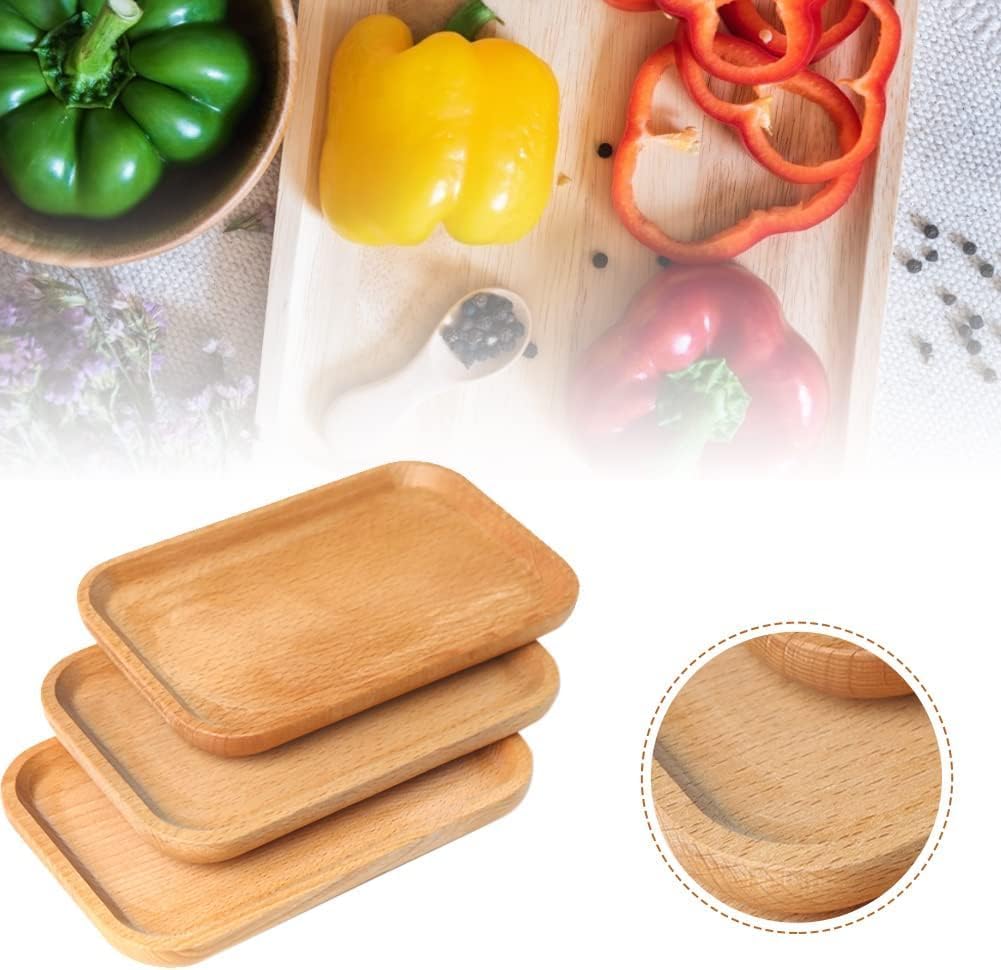 Serving Platter Tray / Wood / 8 x 5 / Set of 6