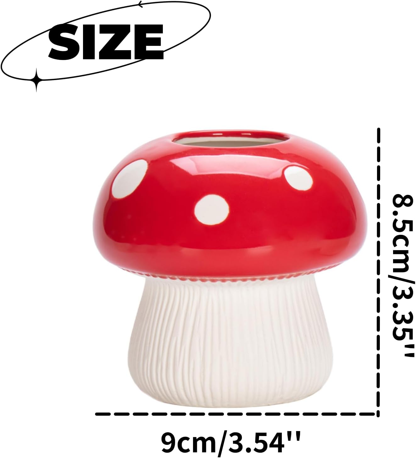 Mushroom Flower Vase Ceramic Vases Planter Decorative Mushroom Vase